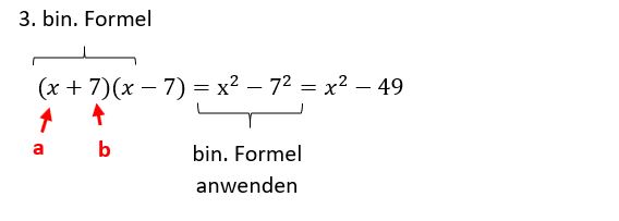 3. binomische Formel
