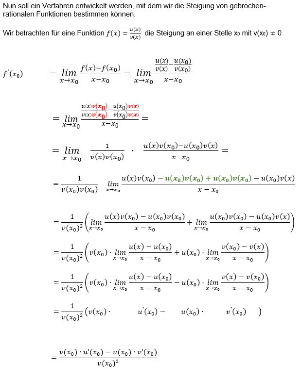 Quotientenregel